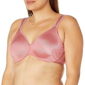 Bali Women's Live It Up Underwire, Seamless Shapewear Cushioned Straps, Full-Coverage T-Shirt Bra for Everyday Wear, Purple Aura, 36DD