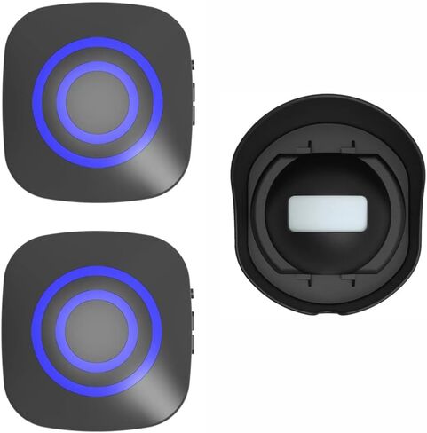 Door Chime Wireless Driveway Alarm Weatherproof Outdoor Motion Sensor Detector Security Alert-Outdoor/Home/Store Entrance Aler-328 Feet,LED Indicators,2 Receiver and 1 Sensors(Black) in Kuwait