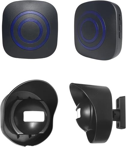 Door Chime Wireless Driveway Alarm Weatherproof Outdoor Motion Sensor Detector Security Alert-Outdoor/Home/Store Entrance Aler-328 Feet,LED Indicators,2 Receiver and 1 Sensors(Black) in Kuwait