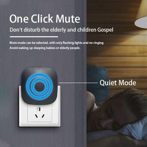 Door Chime Wireless Driveway Alarm Weatherproof Outdoor Motion Sensor Detector Security Alert-Outdoor/Home/Store Entrance Aler-328 Feet,LED Indicators,2 Receiver and 1 Sensors(Black) in Kuwait