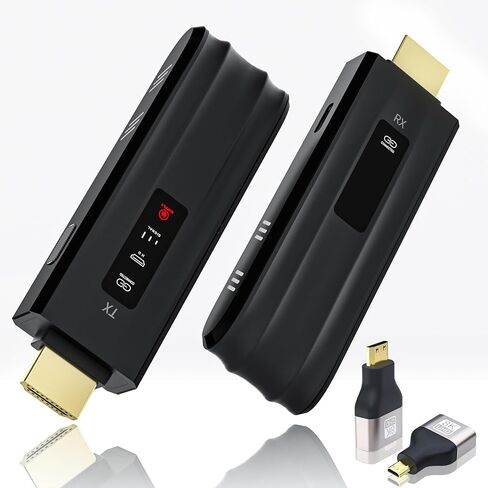 FHG Wireless HDMI Transmitter and Receiver 4K, Plug & Play Portable 2.4G/5G 165FT Wireless HDMI Extender Kit for Streaming Video and Audio to Monitor from Laptop/PC/TV Box/Projector in Saudi Arabia