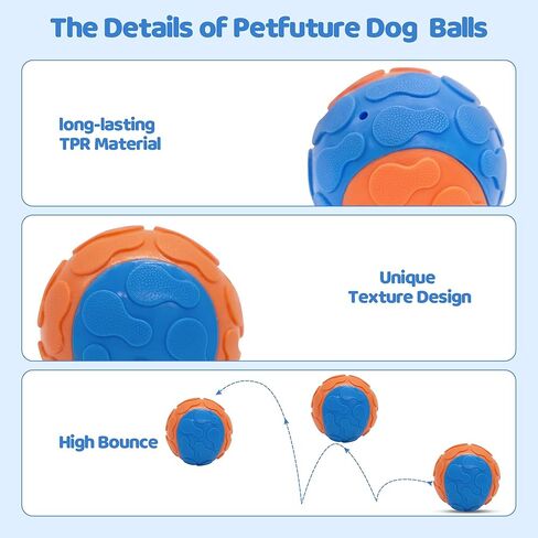 ألعاب تفاعلية للكلاب، كرات للكلاب عالية الارتداد مع نسيج فريد من نوعه، ألعاب تصدر صوت صرير للكلاب من أجل الملل، ألعاب مضغ للكلاب لإبقائها مشغولة in Kuwait