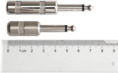 ALL4PRO Short Barrel 1/4 Inch 6.35mm Black Nickel Mono Stereo Male Audio Plug Connector Low Profile for Speaker Microphone Guitar Patch Cable - 10 Pack (X065B) in Saudi Arabia