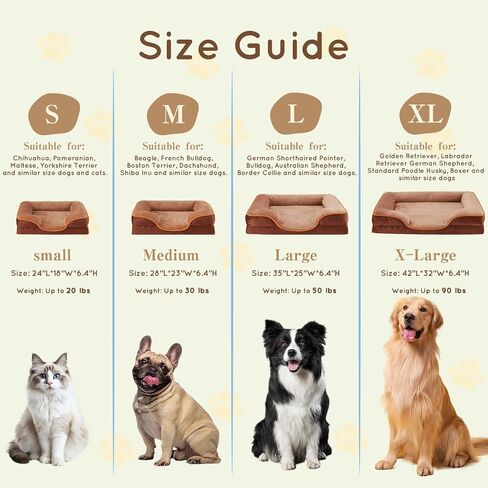 FluffyDream 24'' Orthopedic Dog Bed for Small Dog, Memory Foam Dog Bed, Egg-Crate Foam Dog Couch Bed with Washable Removable Cover, Grey in Saudi Arabia