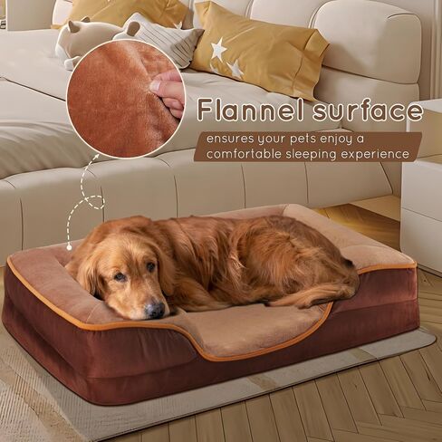 FluffyDream 24'' Orthopedic Dog Bed for Small Dog, Memory Foam Dog Bed, Egg-Crate Foam Dog Couch Bed with Washable Removable Cover, Grey in Saudi Arabia