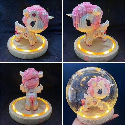 Uvini Building Blocks Astronaut Model with LED Light & Glass Globe, STEM Building Toy, Micro Blocks for Kids or Adult Gifts, Spaceman on The Moon Mini Blocks Set DIY Bricks Toys 368Pieces in Saudi Arabia