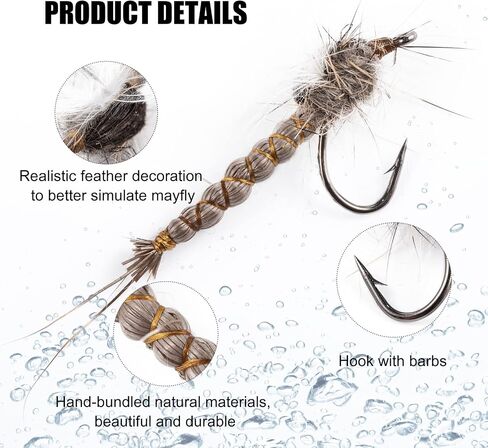 Goture Fly Fishing Flies Trout Flies Fly Fishing Lure Nymph Streamer Minnow Shrimp Flies for Fly Fishing in Kuwait