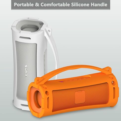 Silicone Cover Case for Sony ULT Field 1 Elextronics Ultra Portable Wireless Bluetooth Speaker, Protective Stand Holder for Sony ULT Field 1 Speaker Accessories (Case only) (Orange) in Kuwait