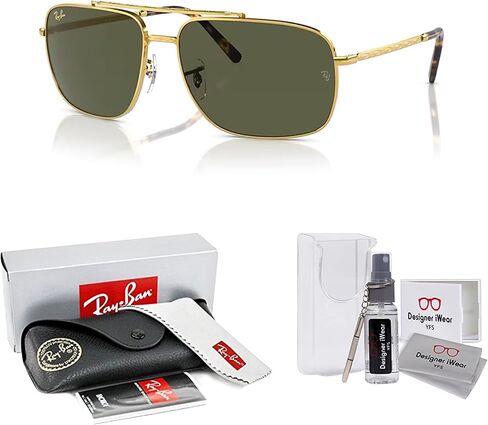 نظارات شمسية راي بان RB3796 وسادة للرجال والنساء + حزمة مع مجموعة النظارات المجانية من Designer iWear in Kuwait
