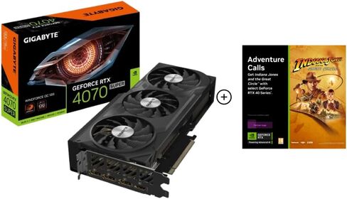 Gigabyte GeForce RTX 4070 SUPER EAGLE OC Graphics Card - 2535MHz Core, 12GB GDDR6X 21000MHz 192-bit Memory, PCI-E 4.0, 3X DP 1.4, 1x HDMI 2.1a, NVIDIA DLSS 3.5, GV-N407SEAGLE OC-12GD in Saudi Arabia