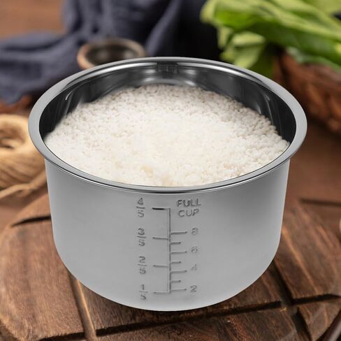 ABOOFAN Rice Cooker Liners, 5L Stainless Steel Inner Cooking Pots Rice Cooker Insert Replace Liner Pot Replacement Rice Container for Electric Cooker Accessories in Kuwait