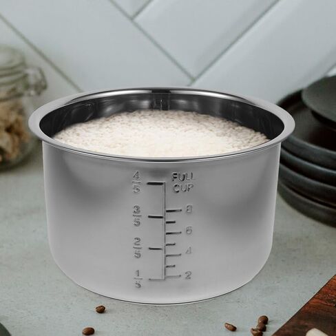 ABOOFAN Rice Cooker Liners, 5L Stainless Steel Inner Cooking Pots Rice Cooker Insert Replace Liner Pot Replacement Rice Container for Electric Cooker Accessories in Kuwait
