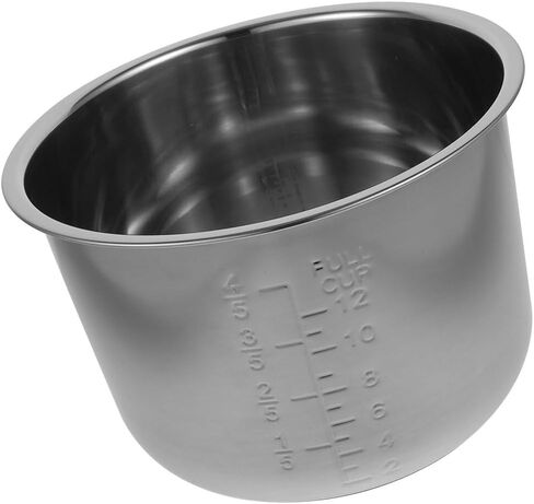 ABOOFAN Rice Cooker Liners, 5L Stainless Steel Inner Cooking Pots Rice Cooker Insert Replace Liner Pot Replacement Rice Container for Electric Cooker Accessories in Kuwait