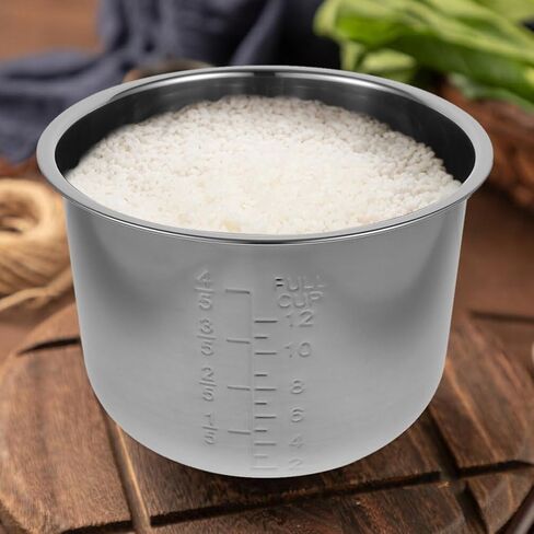 ABOOFAN Rice Cooker Liners, 5L Stainless Steel Inner Cooking Pots Rice Cooker Insert Replace Liner Pot Replacement Rice Container for Electric Cooker Accessories in Kuwait