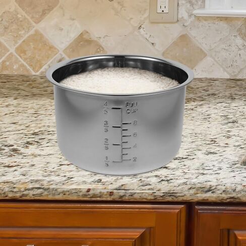 ABOOFAN Rice Cooker Liners, 5L Stainless Steel Inner Cooking Pots Rice Cooker Insert Replace Liner Pot Replacement Rice Container for Electric Cooker Accessories in Kuwait
