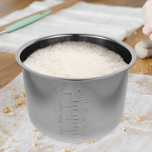 ABOOFAN Rice Cooker Liners, 5L Stainless Steel Inner Cooking Pots Rice Cooker Insert Replace Liner Pot Replacement Rice Container for Electric Cooker Accessories in Kuwait