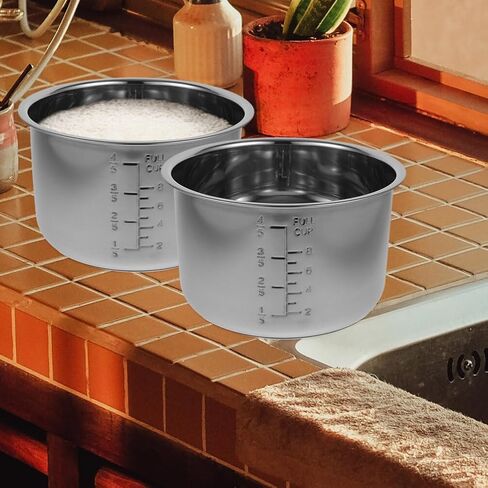 ABOOFAN Rice Cooker Liners, 5L Stainless Steel Inner Cooking Pots Rice Cooker Insert Replace Liner Pot Replacement Rice Container for Electric Cooker Accessories in Kuwait