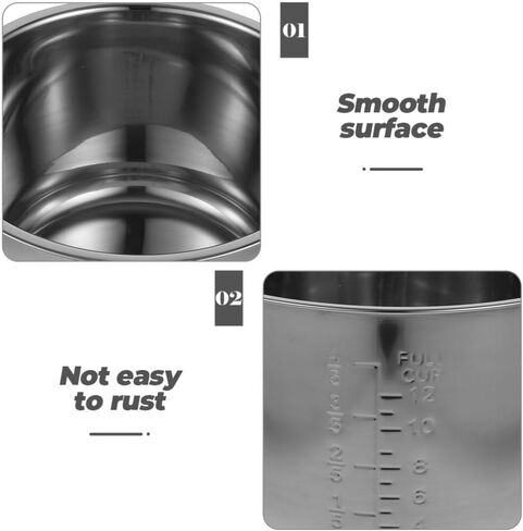 ABOOFAN Rice Cooker Liners, 5L Stainless Steel Inner Cooking Pots Rice Cooker Insert Replace Liner Pot Replacement Rice Container for Electric Cooker Accessories in Kuwait