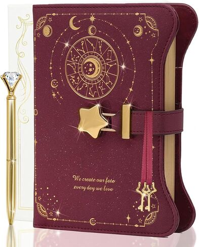 Diary with Lock and Keys for Girls and Women, Lock Diary for Gift Ideas with Gift Box and Pen and Bookmark, Journal for Women with 360 Kraft Pages, B6 Refillable Notebook with Lock for Writing (Deep Royal Purple) in Kuwait