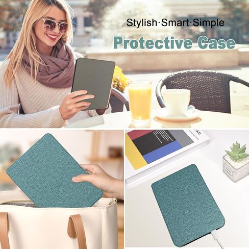 Case for Kobo Clara BW/Kobo Clara Colour/Kobo Clara 2E – Slim Lightweight Premium PU Leather 6 Inch Cover with Auto Sleep/Wake, Agave Green in Saudi Arabia