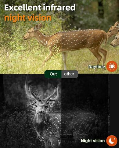 Trail Camera, 5K 60MP Game Camera with No Glow Night Vision, 150°Wide-Angle, 0.05s Trigger Speed Motion Activated IP66 Waterproof for Wildlife Scouting, Home Security in Saudi Arabia