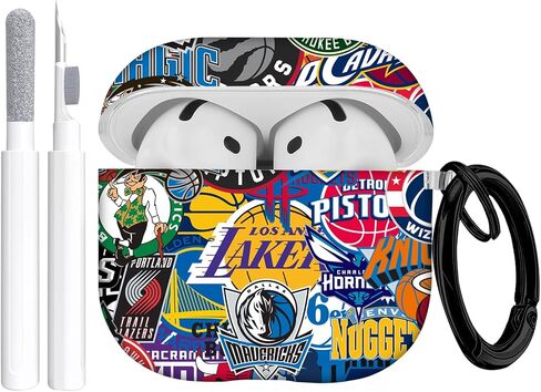 Gedicht Compatible with Protective Cases Apple Airpods 4 Case(2024),Cool Print Soft Silicone for AirPods 4 Generation Case Basketball,Airpod 4 Cover with Keychain & Cleaning Kit for Men/Boy in Saudi Arabia