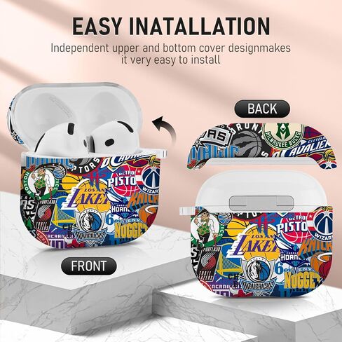 Gedicht Compatible with Protective Cases Apple Airpods 4 Case(2024),Cool Print Soft Silicone for AirPods 4 Generation Case Basketball,Airpod 4 Cover with Keychain & Cleaning Kit for Men/Boy in Saudi Arabia