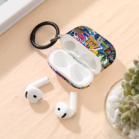 Gedicht Compatible with Protective Cases Apple Airpods 4 Case(2024),Cool Print Soft Silicone for AirPods 4 Generation Case Basketball,Airpod 4 Cover with Keychain & Cleaning Kit for Men/Boy in Saudi Arabia