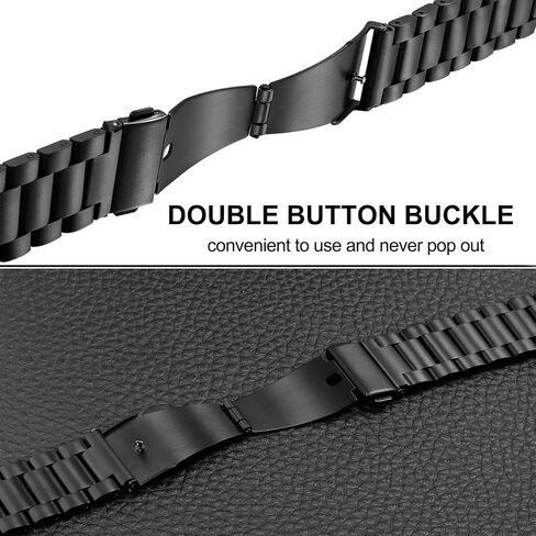TRUMiRR Band Sets for Galaxy Watch Ultra 47mm, One Click Solid Stainless Steel Watchband + Mesh Strap No Gap Bands for Samsung Galaxy Watch 47mm (2024) in Saudi Arabia