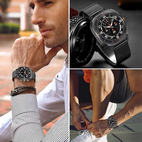 TRUMiRR Band Sets for Galaxy Watch Ultra 47mm, One Click Solid Stainless Steel Watchband + Mesh Strap No Gap Bands for Samsung Galaxy Watch 47mm (2024) in Saudi Arabia