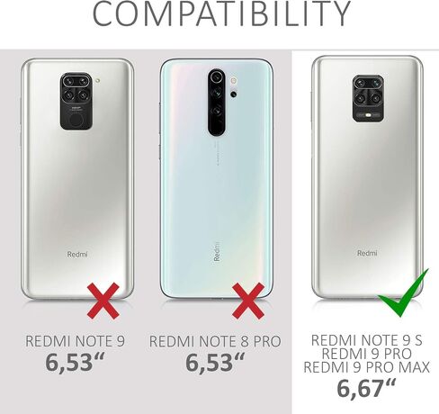 kwmobile Crossbody Case Compatible with Xiaomi Redmi Note 9S / 9 Pro / 9 Pro Max Case Strap - Travel Black/Multicolor/Transparent in Saudi Arabia