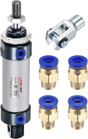 YOKIVE Pneumatic Air Cylinders, with Y Connectors and Quick Fitting Great for Automatic Equipment (25mm Bores 100mm Stroke) in Saudi Arabia