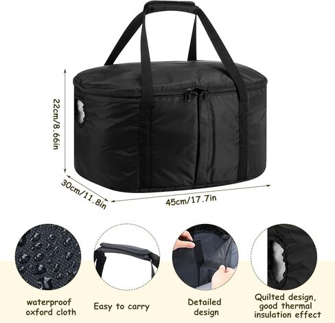 قطعة واحدة من حقيبة حمل الطباخ البطيء مقاس 17.7 بوصة و20 قطعة من بطانات الطبخ البطيء، بطانات نايلون كبيرة الحجم مقاس 13 × 21 بوصة، تناسب 3-8 كوارت in Kuwait