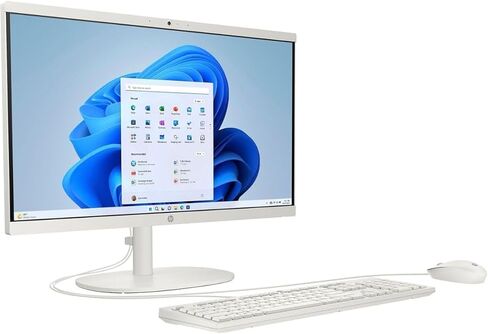 HP 21.5" All-in-One Desktop PC, FHD Display, 32 GB RAM, 1 TB SSD, Intel Celeron J4025 CPU, Webcam, WiFi 6, Wired Mouse Set & KB, with Windows 11 Pro & Office Lifetime License, USB C Flash Drive in Saudi Arabia