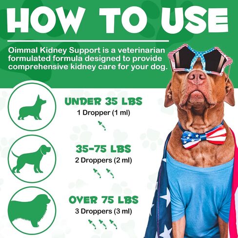 Kidney Support for Dogs - Kidney Support Supplement, Supports Immune, Urinary & Kidney Health Function, Natural Herbal Supplement (2 Fl Oz) in Kuwait