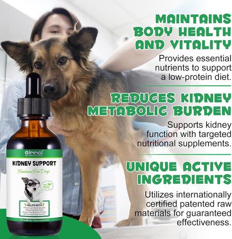 Kidney Support for Dogs - Kidney Support Supplement, Supports Immune, Urinary & Kidney Health Function, Natural Herbal Supplement (2 Fl Oz) in Kuwait