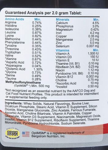 COMFORT Geriatric Supplement for Dogs, 100 Count, Contains MSM, Superoxide Dismutase, Ester-C, 19 Vitamins and Minerals & 18 Amino Acids, Made in The USA in Saudi Arabia