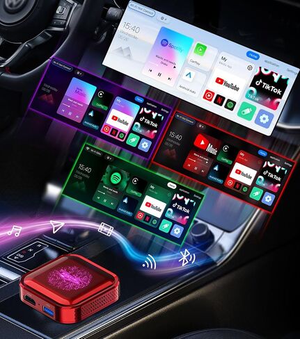 صندوق Magic Carplay، CarPlay اللاسلكي ومحول Android التلقائي للسيارات المزودة بـ CarPlay السلكي، وStream Disney+، وHulu، وYouTube، وNetflix، والرياضات الحية، والمزيد in Saudi Arabia