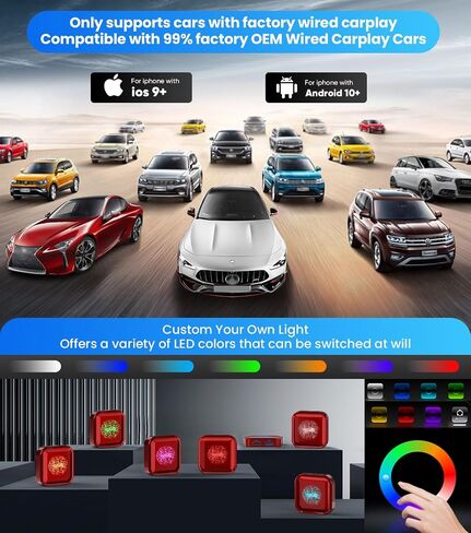 صندوق Magic Carplay، CarPlay اللاسلكي ومحول Android التلقائي للسيارات المزودة بـ CarPlay السلكي، وStream Disney+، وHulu، وYouTube، وNetflix، والرياضات الحية، والمزيد in Saudi Arabia
