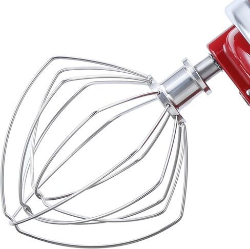 Geesta Whisk Attachment for KitchenAid Stand Mixer, 100% Stainless Steel Wire Whip Tool for 4.5/5 QT k45 k45ww ksm90 Mixer, Kitchen Aid Replacement Beaters Parts Accessories, Dishwasher Safe in Saudi Arabia