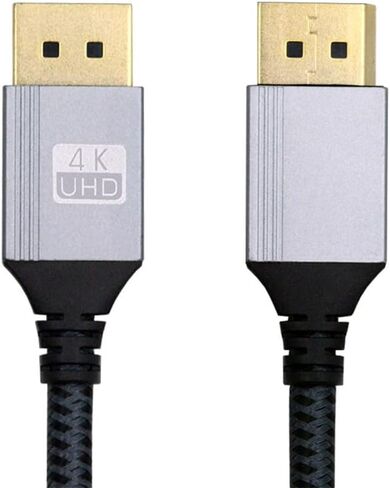xiwai DP to DP Cable 4K 60hz DisplayPort Cable Silver Sleeve Ultra-HD UHD for Desktop Laptop Monitor Graphics Card, 2m in Saudi Arabia
