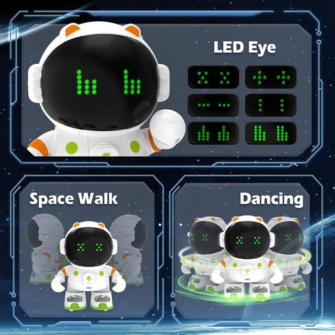 KaeKid Astronaut Robots for Kids, Smart Talking Robotic with Touch Sensor, Voice Control, Speech Recognition, Sing, Dance, Repeat and Record, Rechargeable Robot Toy for 3-8 Year Old Boys Girls in Kuwait