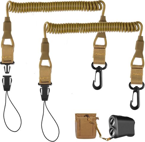 Zonon 2 Pcs Rangefinder Tether Range Finder Tether Retractable Rangefinder Lanyard Coiled Equipment Lanyard for Hunting in Saudi Arabia