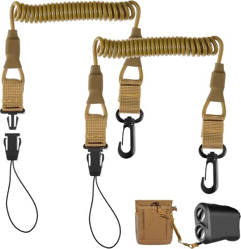 Zonon 2 Pcs Rangefinder Tether Range Finder Tether Retractable Rangefinder Lanyard Coiled Equipment Lanyard for Hunting in Saudi Arabia
