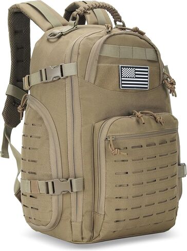 30L Hiking Backpack Lightweight Outdoor Daypack Camping Backpack Outdoor Travel Daypack Day Pack for Man Woman (Khaki) in Saudi Arabia