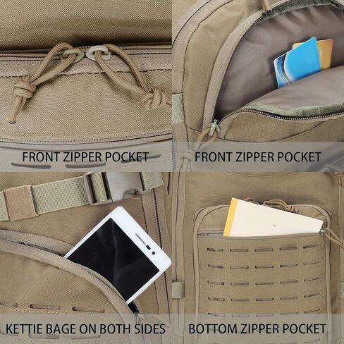 30L Hiking Backpack Lightweight Outdoor Daypack Camping Backpack Outdoor Travel Daypack Day Pack for Man Woman (Khaki) in Saudi Arabia