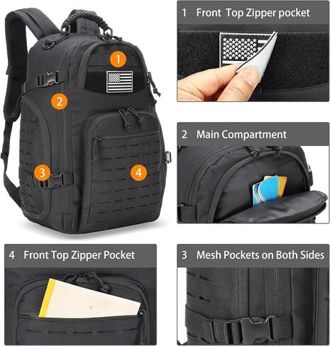 30L Hiking Backpack Lightweight Outdoor Daypack Camping Backpack Outdoor Travel Daypack Day Pack for Man Woman (Khaki) in Saudi Arabia