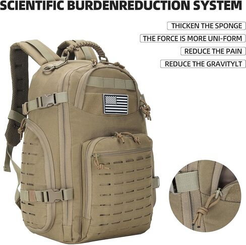 30L Hiking Backpack Lightweight Outdoor Daypack Camping Backpack Outdoor Travel Daypack Day Pack for Man Woman (Khaki) in Saudi Arabia
