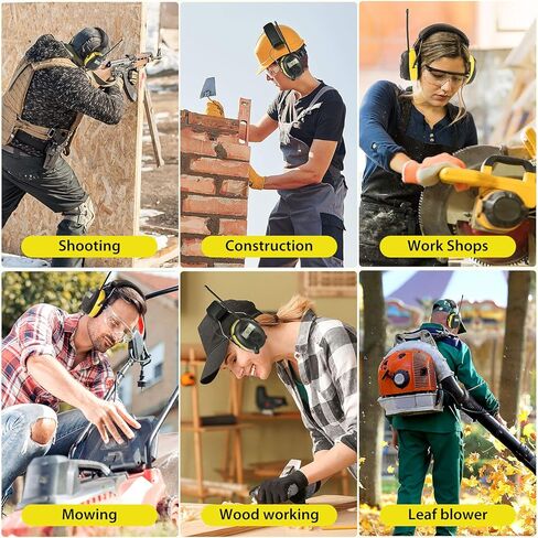 سماعات راديو AM/FM مع شاشة رقمية، أغطية أذن آمنة لحماية السمع 30 ديسيبل AM FM، حماية الأذن للقص in Kuwait