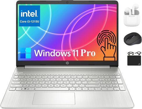 كمبيوتر محمول HP 2024 أحدث Pavilion مقاس 15.6 بوصة عالي الدقة يعمل باللمس للأعمال، معالج Intel i3-1215U سداسي النوى بسرعة تصل إلى 4.4 جيجا هرتز، وذاكرة الوصول العشوائي 16 جيجا بايت، و1 تيرابايت SSD، ورسومات UHD، وشحن سريع، وبطارية 10+ ساعات، وWin 11 Pro + in Saudi Arabia